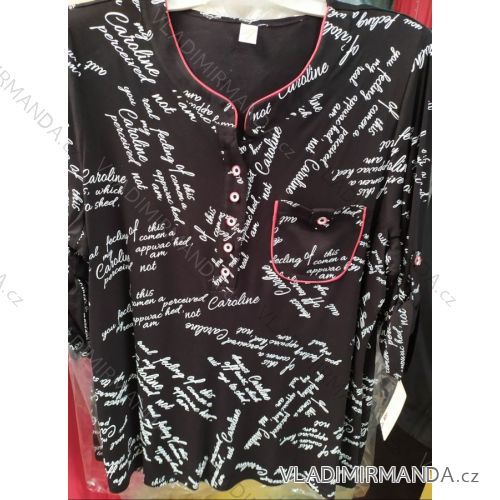 Blúzka tunika 3/4 rukáv dámska nadrozmerná (l-4XL) POĽSKÁ MÓDA PM520038