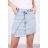 Stretched denim skirt with longer front S / ML / XL
