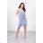 Stretch denim dress tied at the neck S / ML / XL