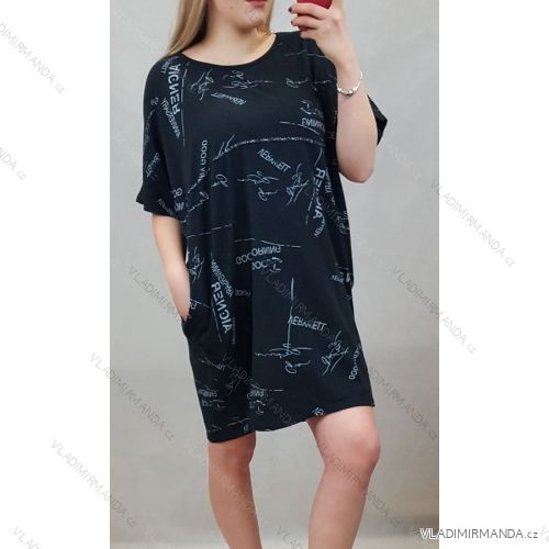 Classic Short Sleeve Dress with Pocket (uni xl / xxl) Italian Fashion IM720057
