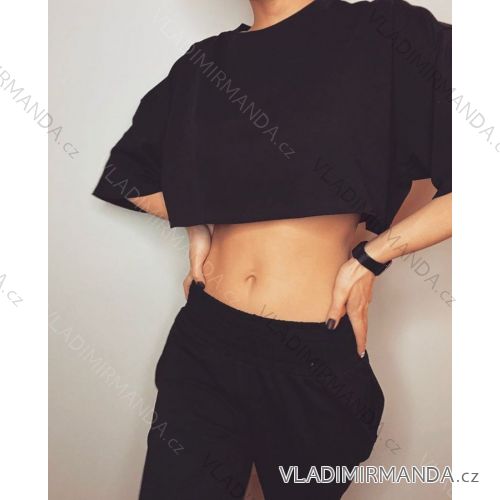 SOUPRAVA S CROPTOPEM A KALHOTY DÁMSKÁ  (uni s/m) Polská MÓDA PMK20018