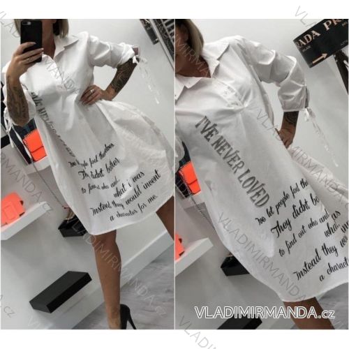 Kleid mit 3/4 Ärmeltasche für Damen (uni sl) ITALIAN Fashion IM3181746