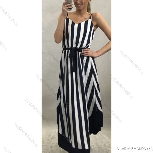 Kleidet langen Streifen der Sommerfrauen (uni sl) ITALIENISCHE Art und Weise IMM20101