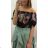 Blouse 3/4 sleeve women's with floral pattern (uni s-m) ITALIAN FASHION IMM20132