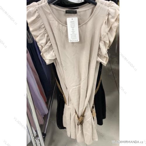 Kurzarm-Sommerkleid für Damen (UNI S-M) ITALIAN FASHION IMM20318