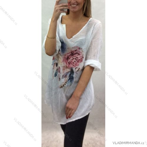 Cotton tunic 3/4 sleeve women (uni s / l) ITALIAN FASHION IMB20092