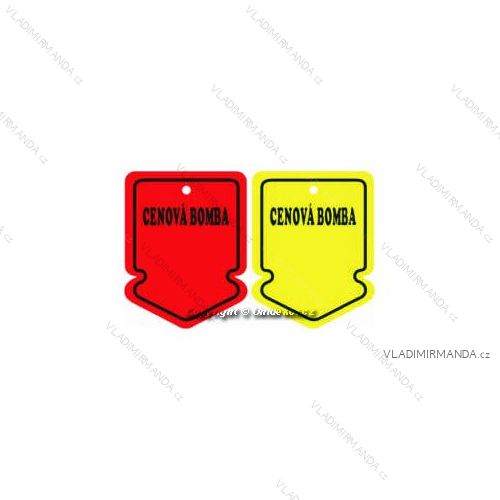 Visačky šípka 105x148mm cenová bomba balenie 50 ks