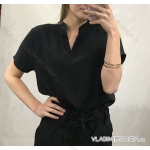Bluse ala T-Shirt Kurzarm Frauen (uni s / l) ITALIAN FASHION IM620011