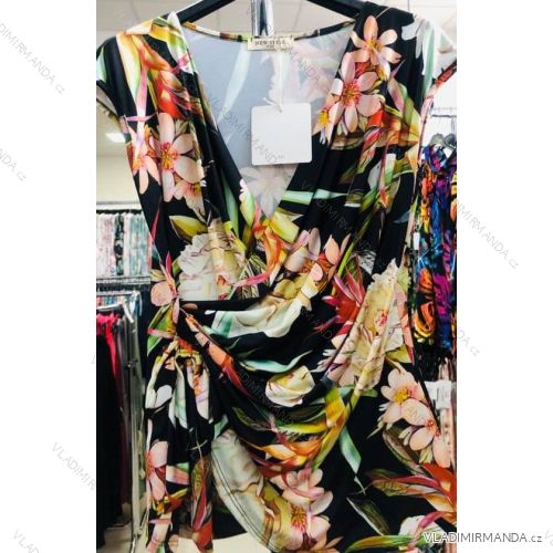 Tunika bez rukávů květovaná dámská (UNI S-M) ITALSKÁ MÓDA IMM20408