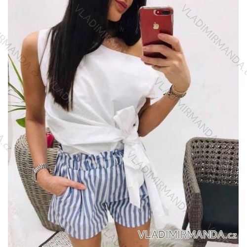 Top tričko tunika bez rukávů letní dámský (UNI S/M) ITALSKÁ MÓDA IMM20468