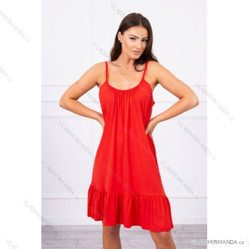 Šaty s tenkými remienkami červené