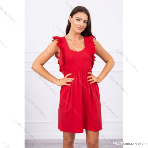 Dress with frills on the sides red
