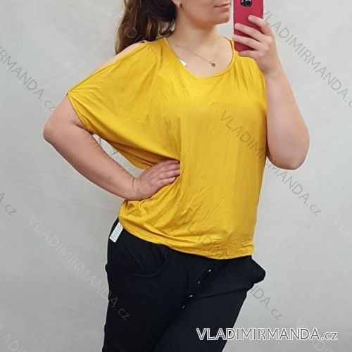 Tunika T-Shirt Kurzarm Damen übergroß (XL / 2XL) ITALIAN FASHION IMC20223