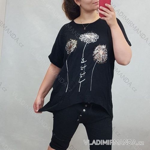 Tunika T-Shirt Kurzarm Damen übergroß (XL / 2XL) ITALIAN FASHION IMC20223