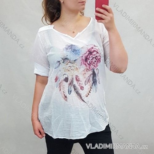 Tunic T-shirt short sleeve women's oversized (XL / 2XL) ITALIAN FASHION IMC20223
