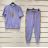 Women's T-shirt short sleeve and sweatpants set (UNI S / L) TURKISH FASHION IMK20119