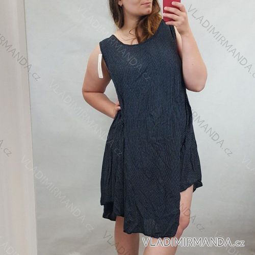 Summer dress wide straps women (uni xl-2xl) ITALIAN FASHION IM620065