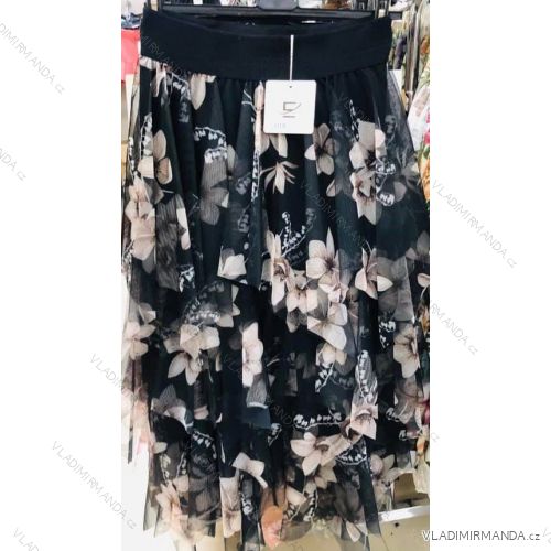 Sukně letní dlouhá tylová květovaná dámská (UNI S/M) ITALSKÁ MÓDA IMM20636