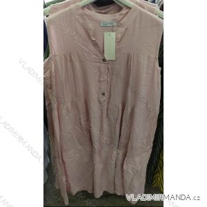 Šaty letní košilové na široká ramínka dámské nadrozměrné (UNI XL/3XL) ITALSKÁ MÓDA IM720134