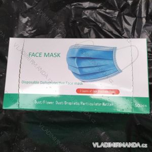 Ochranná obličejová rouška 3 vrstvá jednorázová (ONE SIZE) MADE IN CHINA ROUSKA16KC