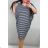 Dress short sleeve summer stripe women's oversize (UNI M / 2XL) ITALIAN FASHION IMD20332