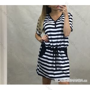 Šaty letní krátký rukáv dámské proužek (xl/2xl - 2xl/3xl) ITALSKá MóDA IM6201681