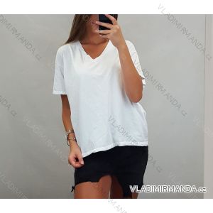 T-Shirt Kurzarm Frauen (Uni s / l) ITALIAN FASHION im520203