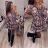 Sommerkleid Langarm geblümte Damen (UNI S / L) ITALIAN FASHION IMK20150