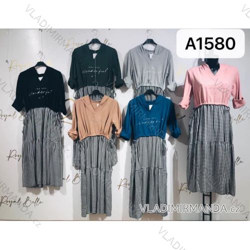 Bluse 3/4 Ärmel mit Knöpfen (uni sl) ITALIENISCHE Mode IMM20206