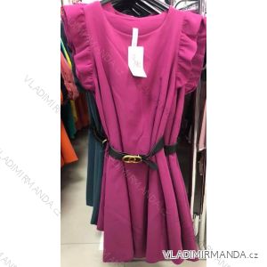 Šaty elegantní bez rukávů s volánky dámské (UNI S/M) ITALSKÁ MODA IMM20851