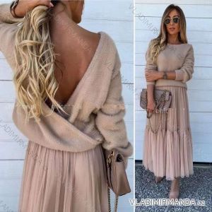 Bluse Langarm mit Rüschen Frauen (UNI S / L) ITALIAN FASHION IMK20159