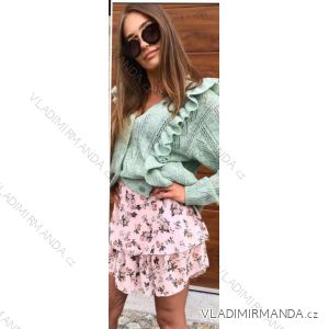 Bluse Langarm mit Rüschen Frauen (UNI S / L) ITALIAN FASHION IMK20159