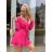 Summer long sleeve flowered women's dress (UNI S / L) ITALIAN FASHION IMK20150