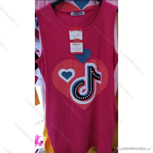 Summer dress with straps women's stripe with applique (uni s / m) ITALIAN FASHION IM620055
