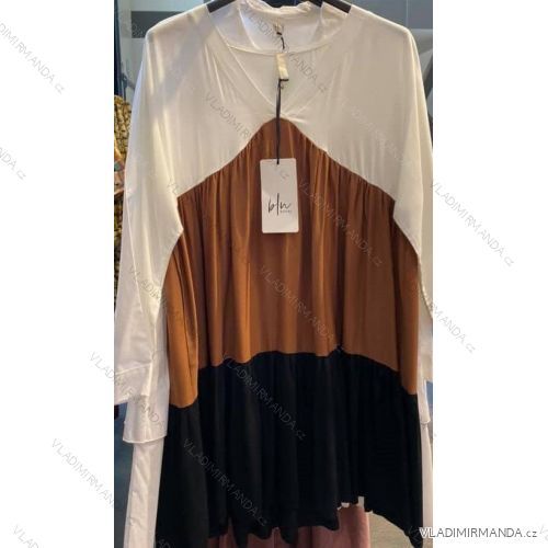 Šaty dlouhý rukáv dámské (UNI S/M) ITALSKÁ MODA IMM20933