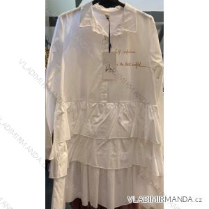 Šaty elegantní košilové dlouhý rukáv dámské (UNI S/M) ITALSKÁ MÓDA IMM20934