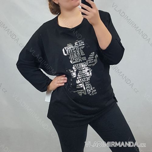 Women's long sleeve tunic oversized (UNI XL-2XL) ITALIAN FASHION IM720050