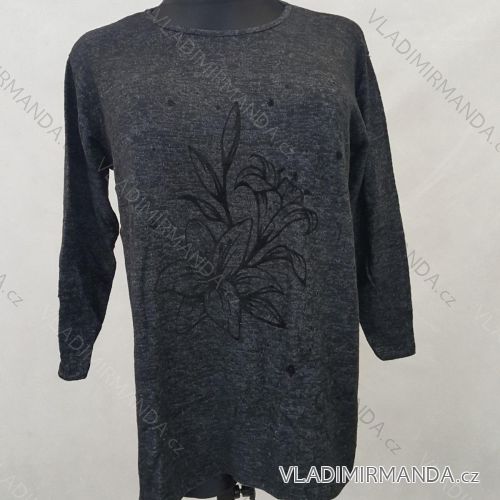 Tričko nadrozměrné teplé 3/4 rukáv ( uni XL- 2XL) TM920200