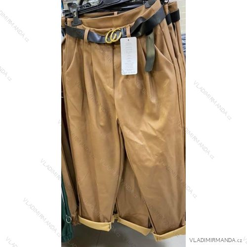 Kalhoty dlouhé elegantní s páskem dámské (S-XL) ITALSKÁ MÓDA IMM201071
