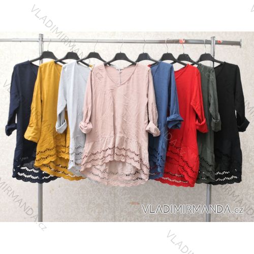 Blouse long sleeve with ruffles women (UNI S / L) ITALIAN FASHION IMK20159