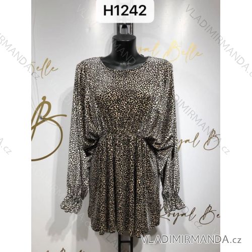 Šaty elegantní s rolákem dlouhý rukáv dámské (UNI S/M) ITALSKÁ MÓDA IMM20979