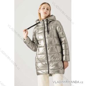 Bunda/kabát prodloužená zimní s kapucí dámská (S-2XL) ITALSKÁ MÓDA IMK20594