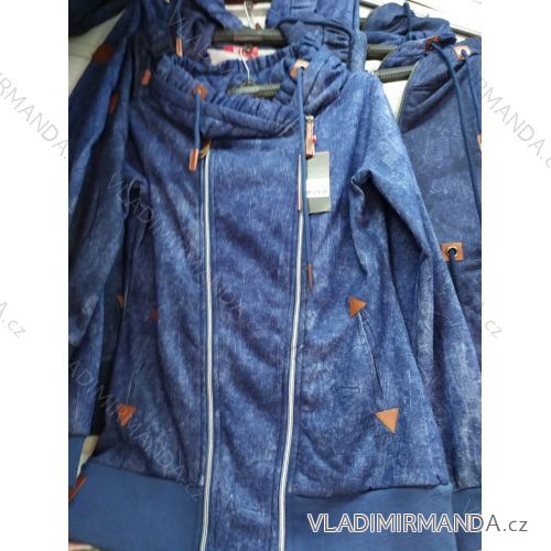 Mikina na zip prodloužená dlouhý rukáv dámská (M-3XL) MissRJ  DTF20002