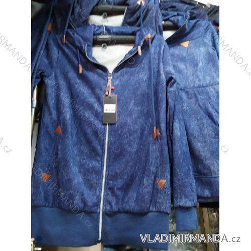 Mikina na zip prodloužená dlouhý rukáv dámská (M-3XL) MissRJ  DTF20005