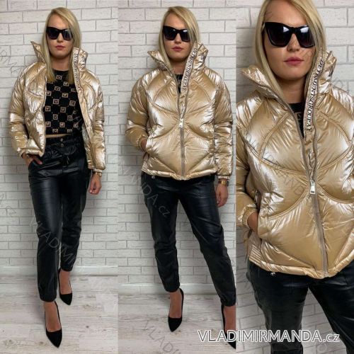 Bunda zimní lesklá dámská (M-2XL) ITALSKÁ MÓDA IMK20964
