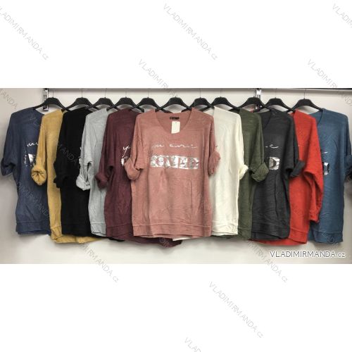 T-shirt with scarf 3/4, long sleeve over-sized (uni xl-3xl) ITALIAN MODA IM41817034