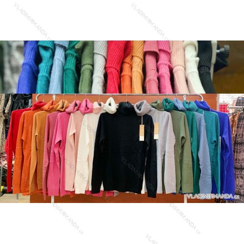 Svetr teplý s rolákem dlouhý rukáv dámský (UNI S/L) ITALSKÁ MÓDA IMWA20090