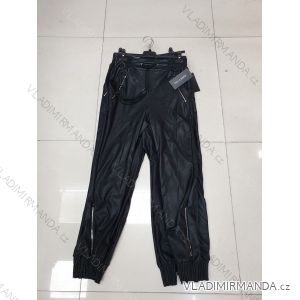 Kalhoty kožené dlouhé dámské (S-XL) ITALSKá MODA IMWA20084