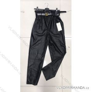 Kalhoty kožené dlouhé dámské (S-XL) ITALSKá MODA IMWA20511