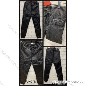 Kalhoty koženkové dlouhé dámské (34-42) JWA20553